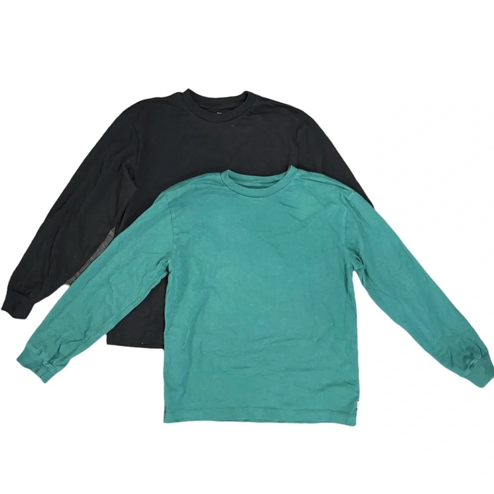 GAP Kids | Set of 2 Like New Long Sleeve Cotton Shirts Green and Black, Boys XL